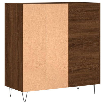 Berkfield Record Cabinet Brown Oak 84.5x38x89 cm Engineered Wood