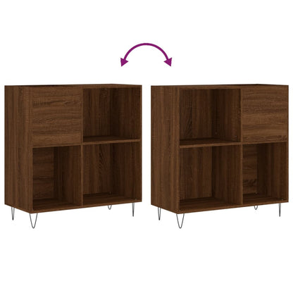 Berkfield Record Cabinet Brown Oak 84.5x38x89 cm Engineered Wood
