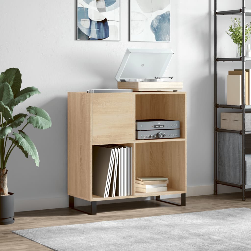 Berkfield Record Cabinet Sonoma Oak 84.5x38x89 cm Engineered Wood