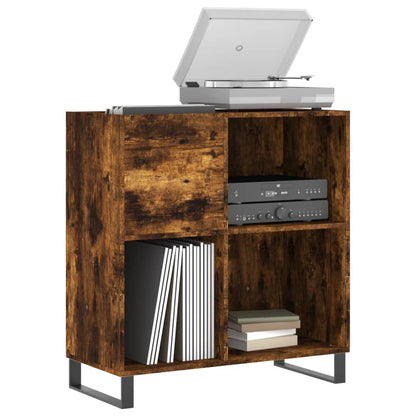 Berkfield Record Cabinet Smoked Oak 84.5x38x89 cm Engineered Wood