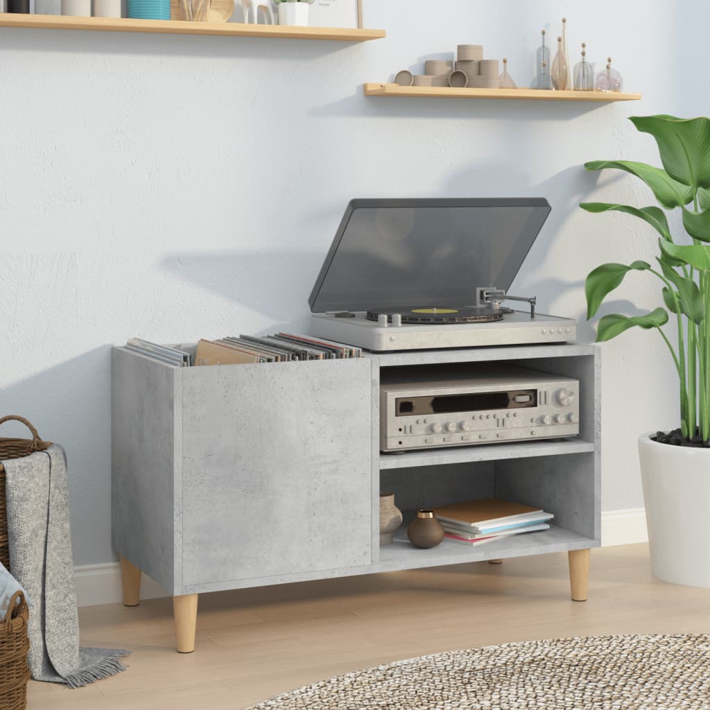 Berkfield Record Cabinet Concrete Grey 84.5x38x48 cm Engineered Wood