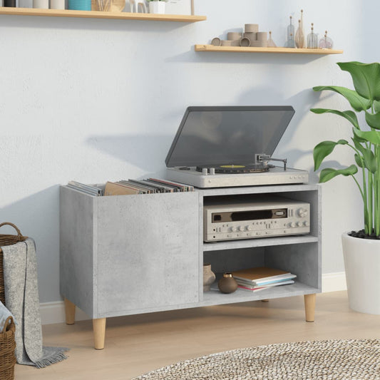 Berkfield Record Cabinet Concrete Grey 84.5x38x48 cm Engineered Wood