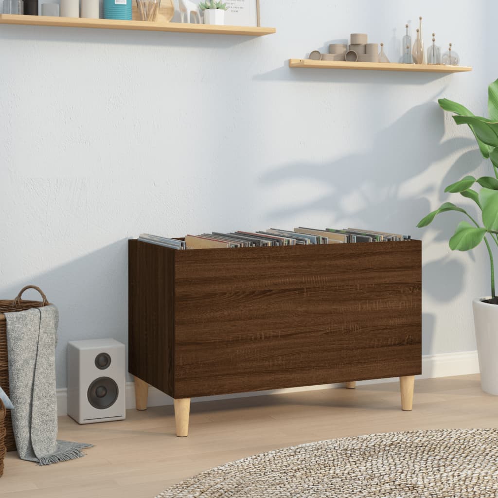 Berkfield Record Cabinet Brown Oak 74.5x38x48 cm Engineered Wood