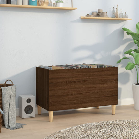 Berkfield Record Cabinet Brown Oak 74.5x38x48 cm Engineered Wood