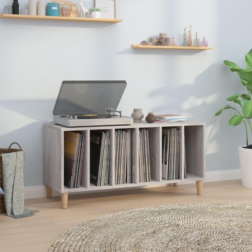 Berkfield Record Cabinet Grey Sonoma 100x38x48 cm Engineered Wood