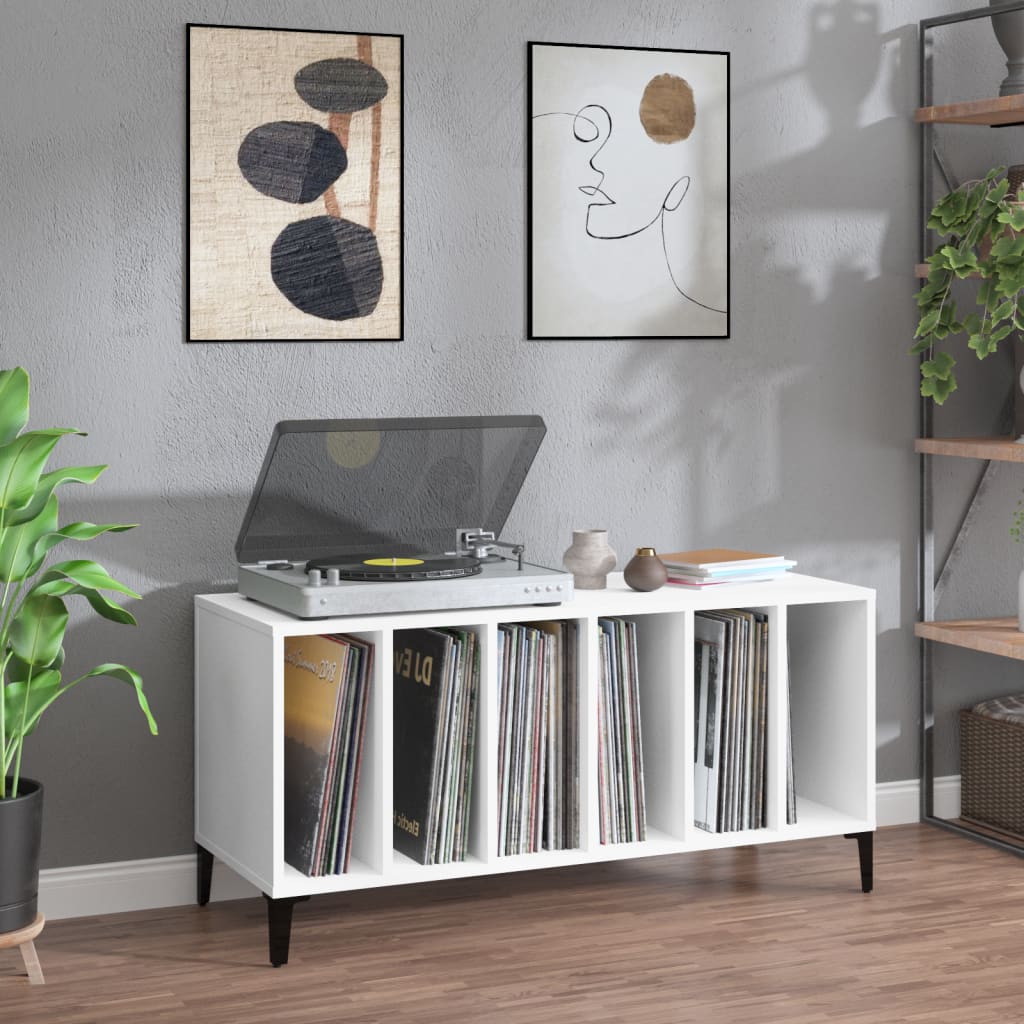 Berkfield Record Cabinet White 100x38x48 cm Engineered Wood