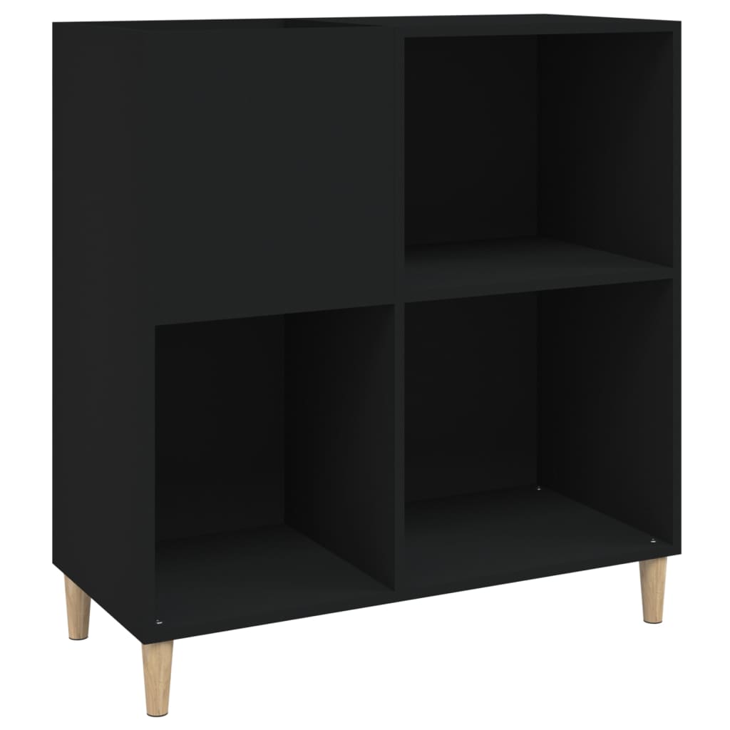 Berkfield Record Cabinet Black 84.5x38x89 cm Engineered Wood