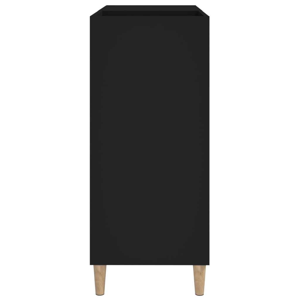 Berkfield Record Cabinet Black 84.5x38x89 cm Engineered Wood