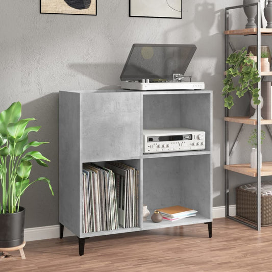 Berkfield Record Cabinet Concrete Grey 84.5x38x89 cm Engineered Wood