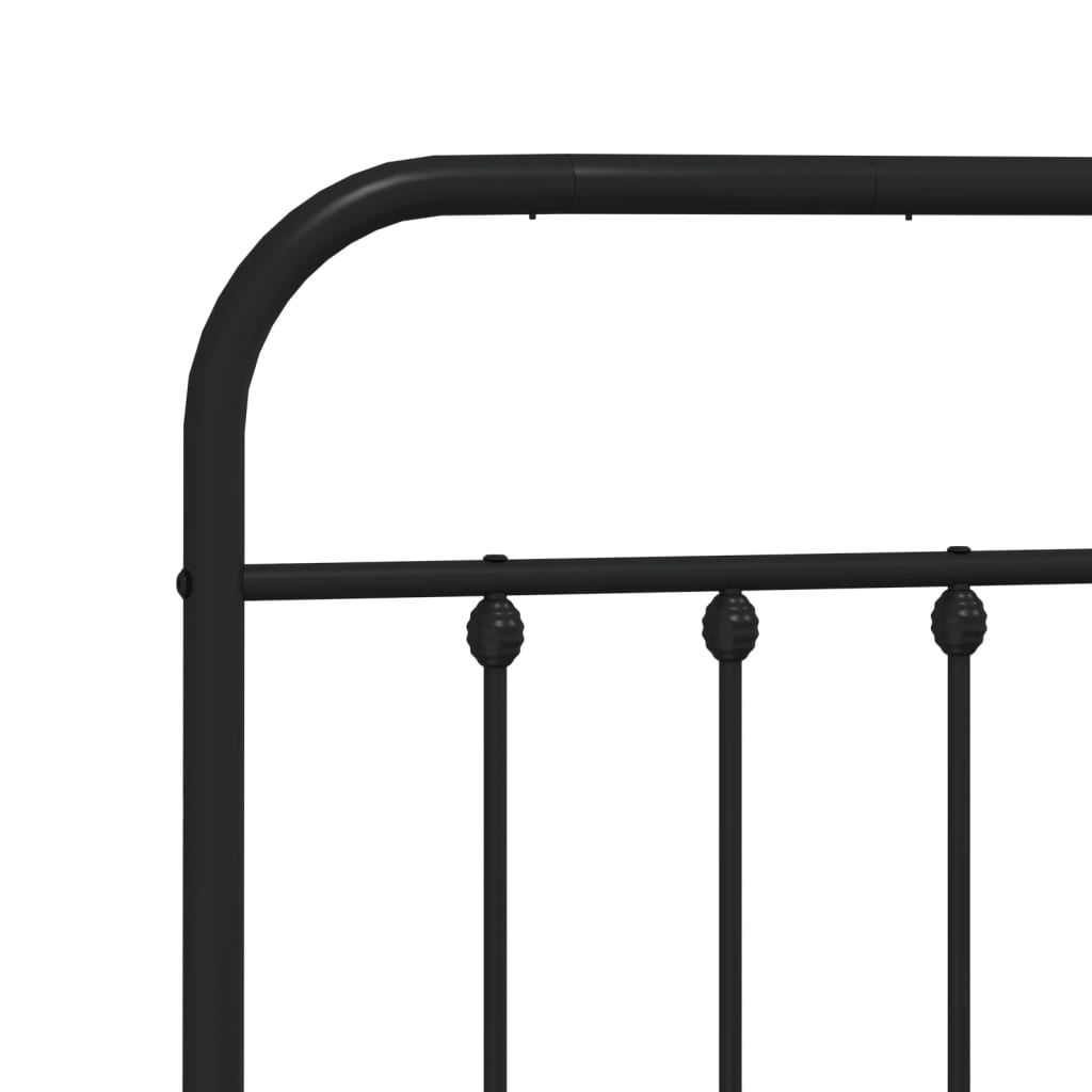 Berkfield Metal Bed Frame with Headboard and Footboard Black 120x200 cm