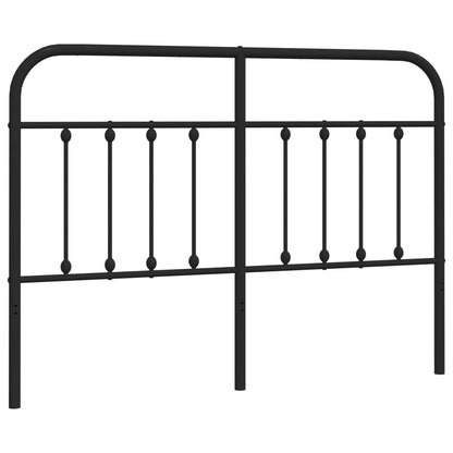 Berkfield Metal Headboard Black 135 cm
