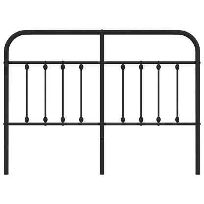 Berkfield Metal Headboard Black 135 cm