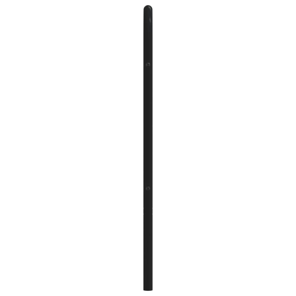 Berkfield Metal Headboard Black 135 cm