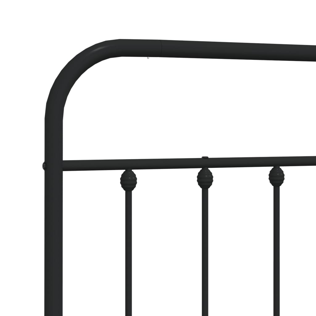 Berkfield Metal Headboard Black 150 cm