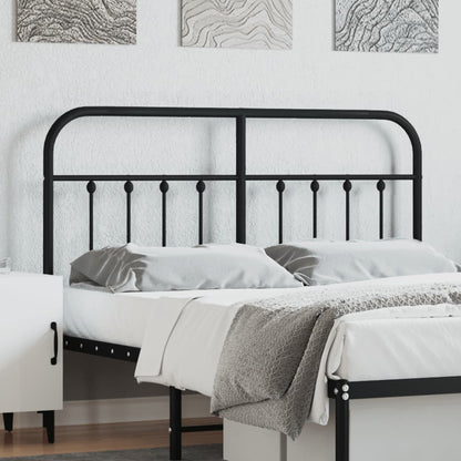 Berkfield Metal Headboard Black 150 cm