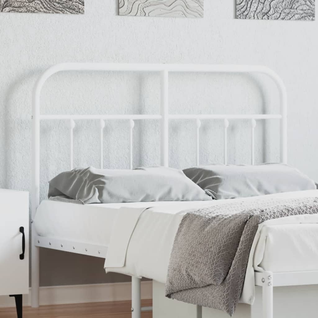 Berkfield Metal Headboard White 120 cm