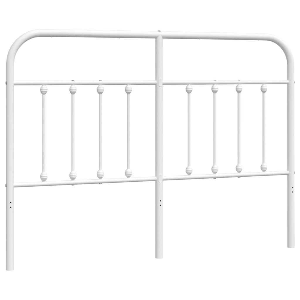 Berkfield Metal Headboard White 135 cm