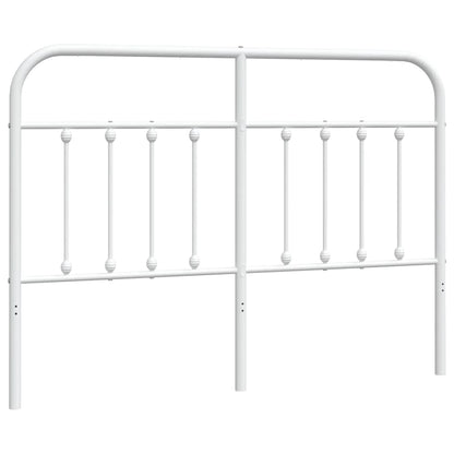 Berkfield Metal Headboard White 135 cm