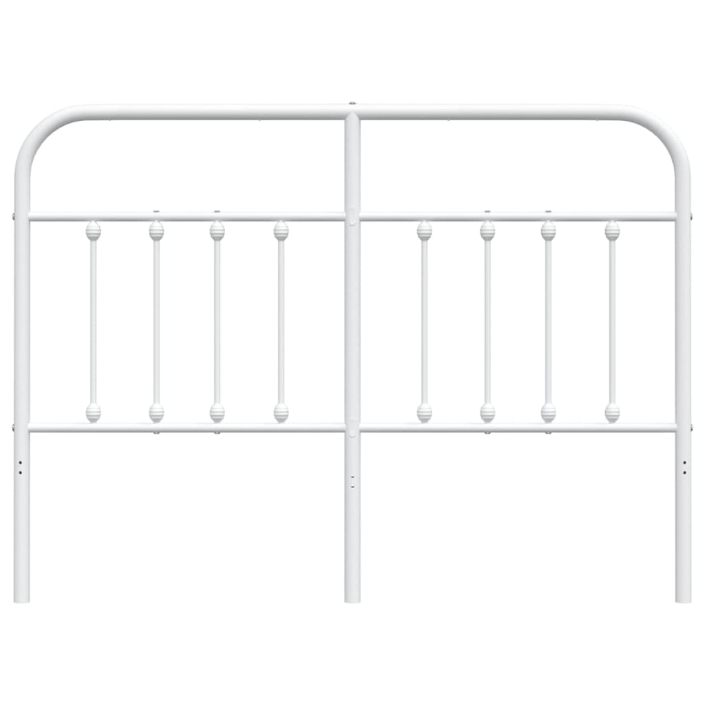 Berkfield Metal Headboard White 135 cm