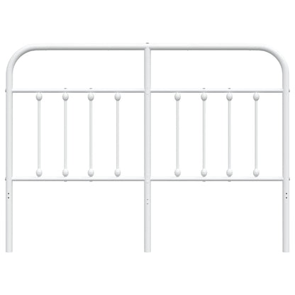 Berkfield Metal Headboard White 135 cm