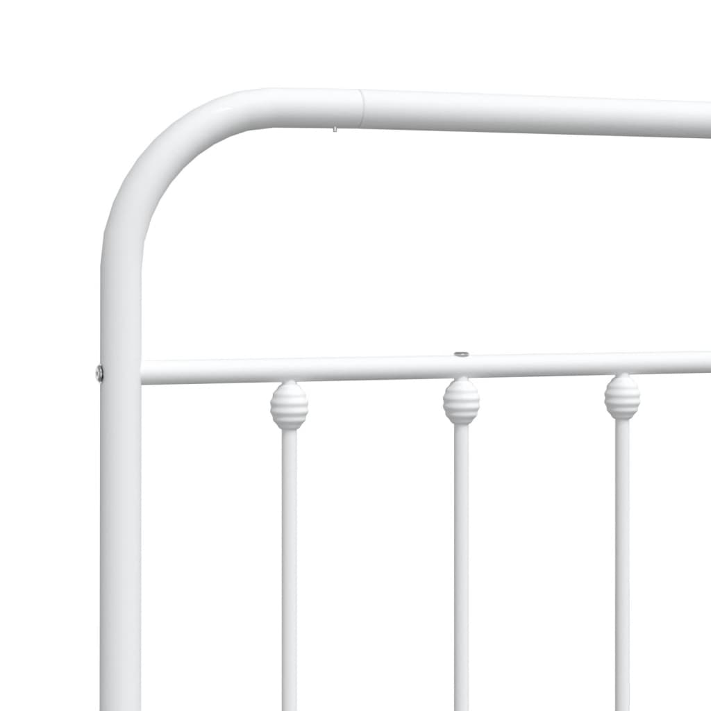 Berkfield Metal Headboard White 135 cm