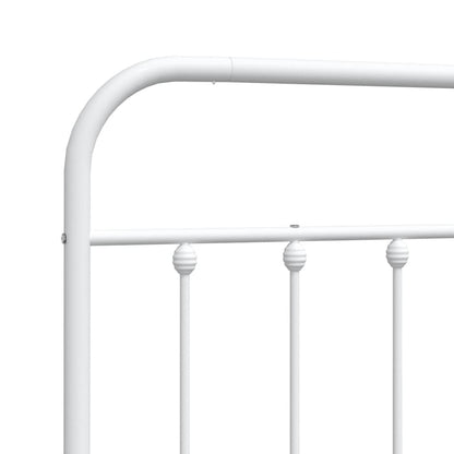 Berkfield Metal Headboard White 135 cm