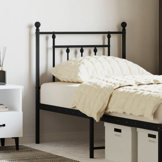 Berkfield Metal Headboard Black 75 cm