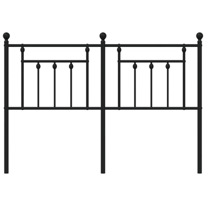 Berkfield Metal Headboard Black 150 cm