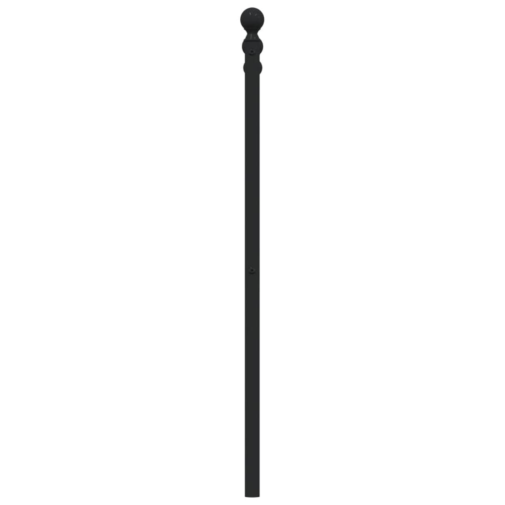 Berkfield Metal Headboard Black 180 cm