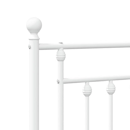 Berkfield Metal Bed Frame with Headboard and Footboard White 100x200 cm