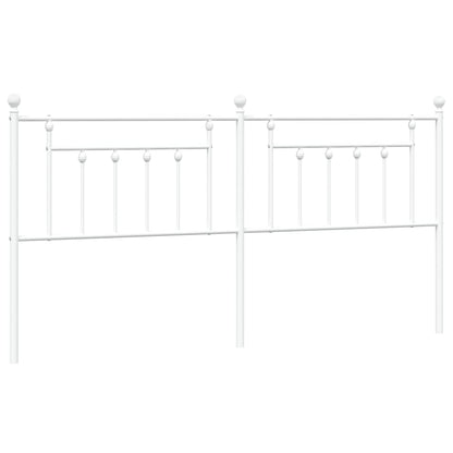 Berkfield Metal Headboard White 193 cm