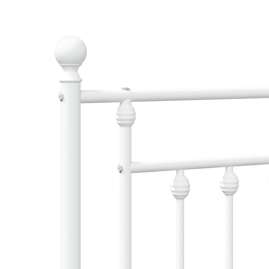 Berkfield Metal Headboard White 193 cm