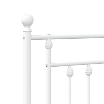 Berkfield Metal Headboard White 193 cm