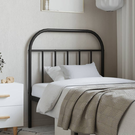 Berkfield Metal Headboard Black 90 cm