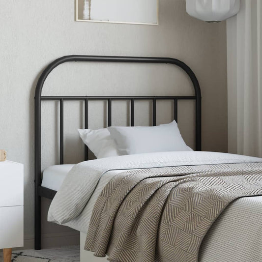 Berkfield Metal Headboard Black 107 cm
