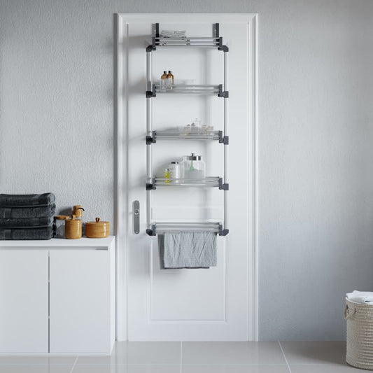 Berkfield Door Organiser with 5 Shelves 52x20x135 cm Aluminium