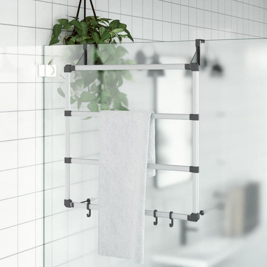 Berkfield Towel Hanger 67x15x66 cm Aluminium