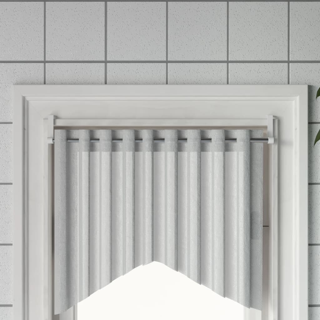 Berkfield Curtain Rails 2 pcs White and Silver 40-60 cm Aluminium