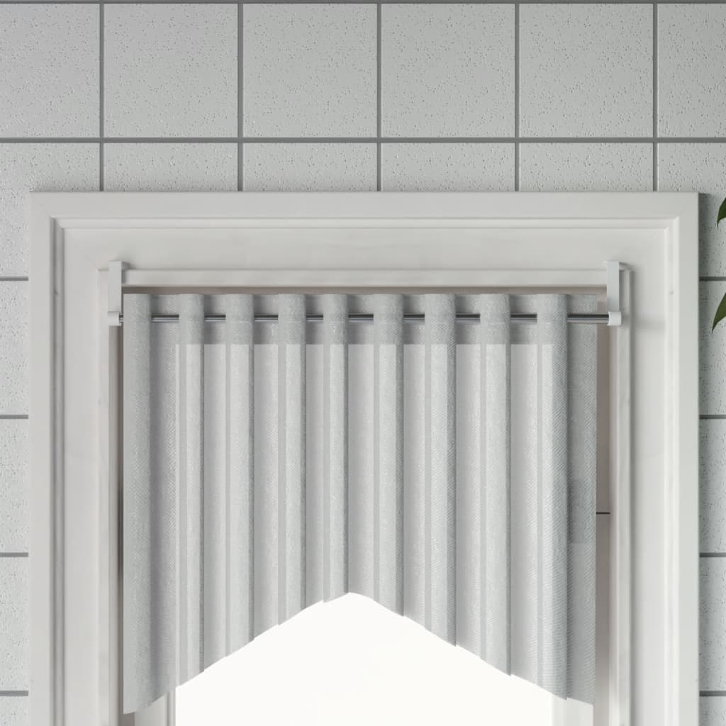 Berkfield Curtain Rails 2 pcs White and Silver 60-105 cm Aluminium