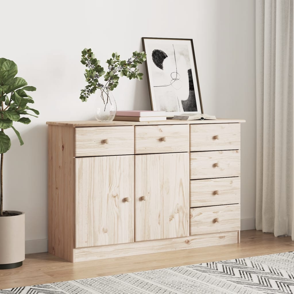 Berkfield Sideboard "ALTA" 112x35x73 cm Solid Wood Pine