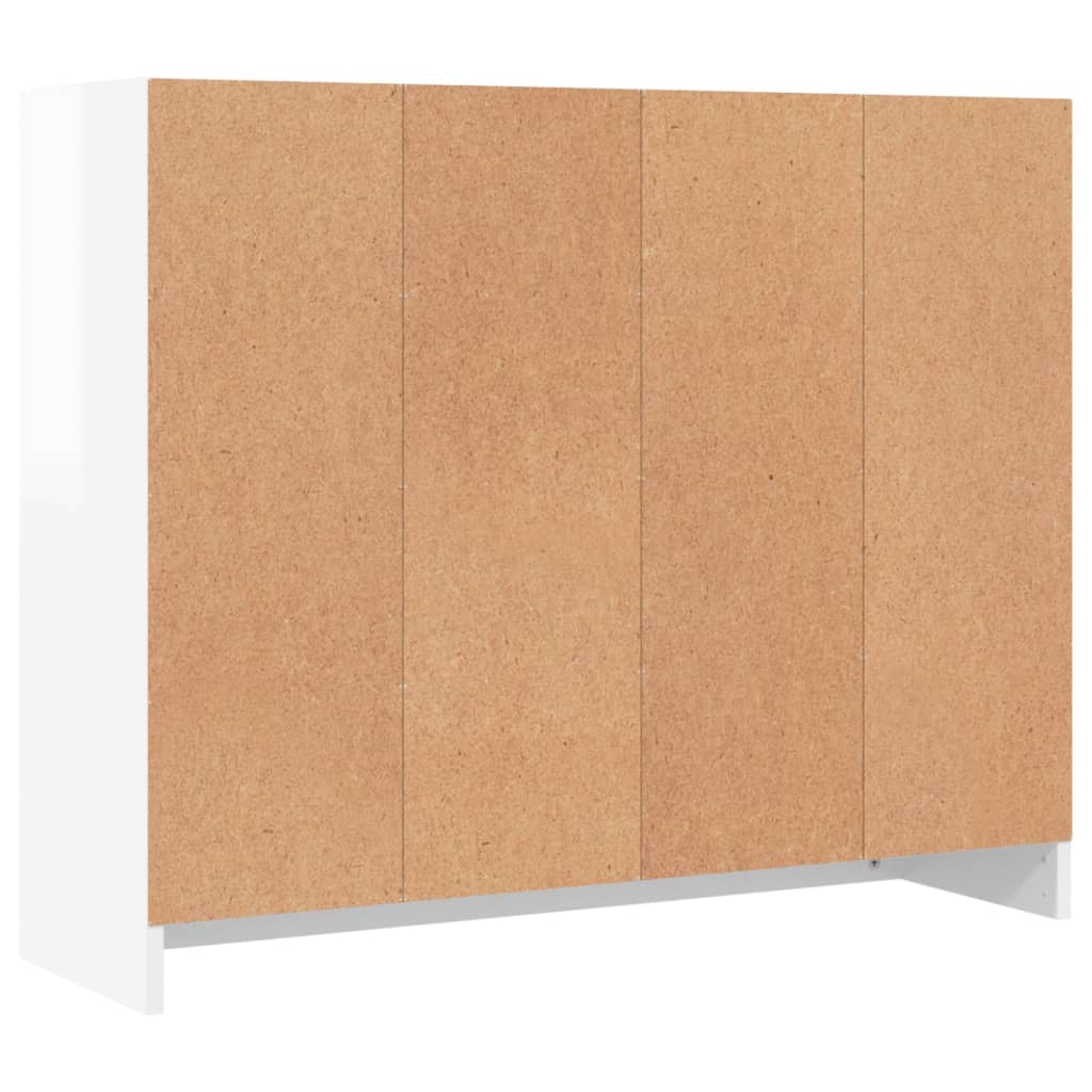 Berkfield Sideboard High Gloss White 91x28x75 cm Engineered Wood