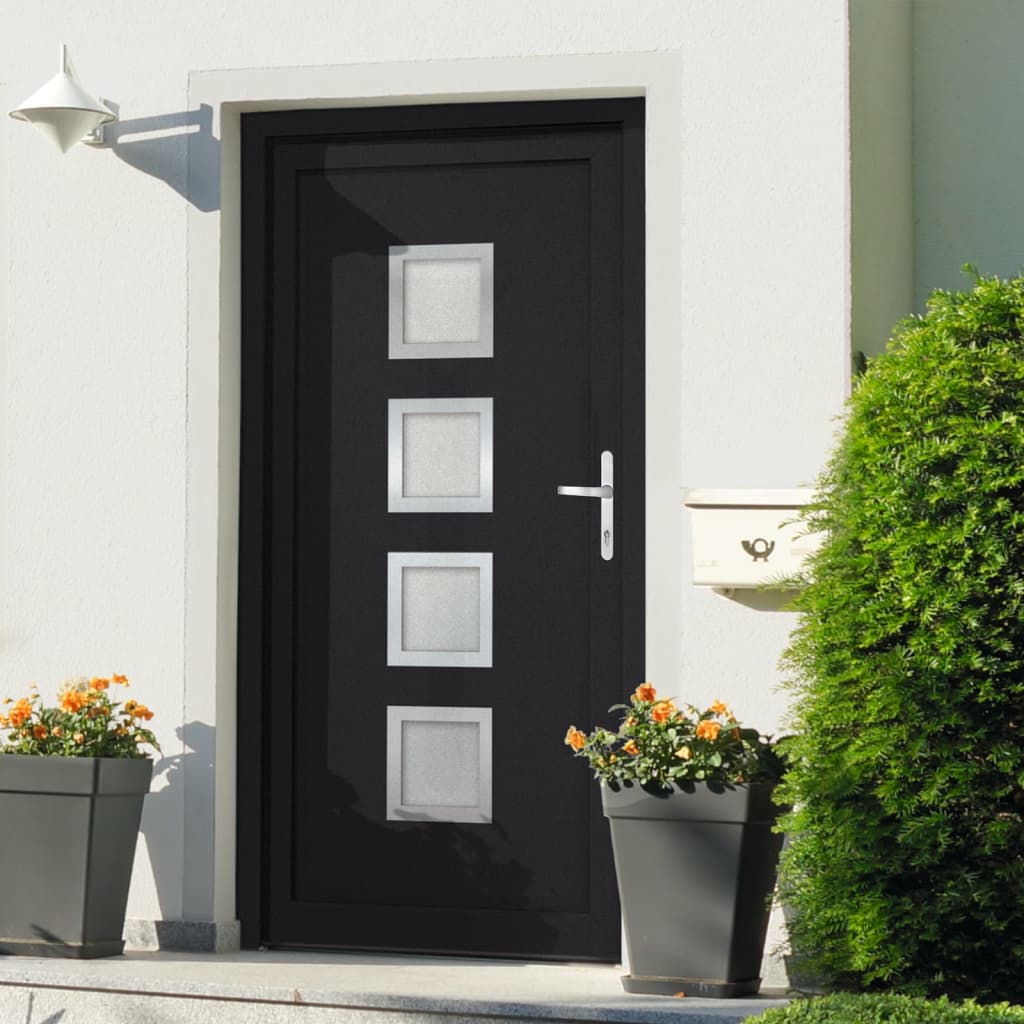 Berkfield Front Door Anthracite 98x200 cm PVC