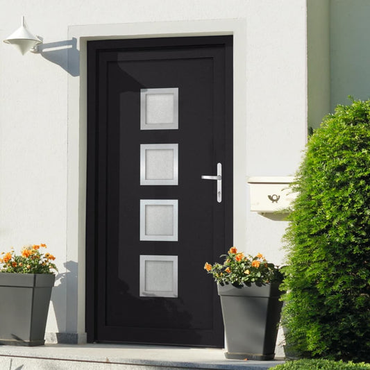 Berkfield Front Door Anthracite 98x208 cm PVC