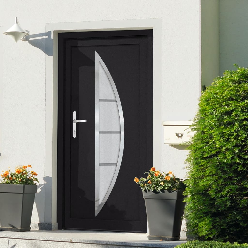 Berkfield Front Door Anthracite 88x200 cm PVC