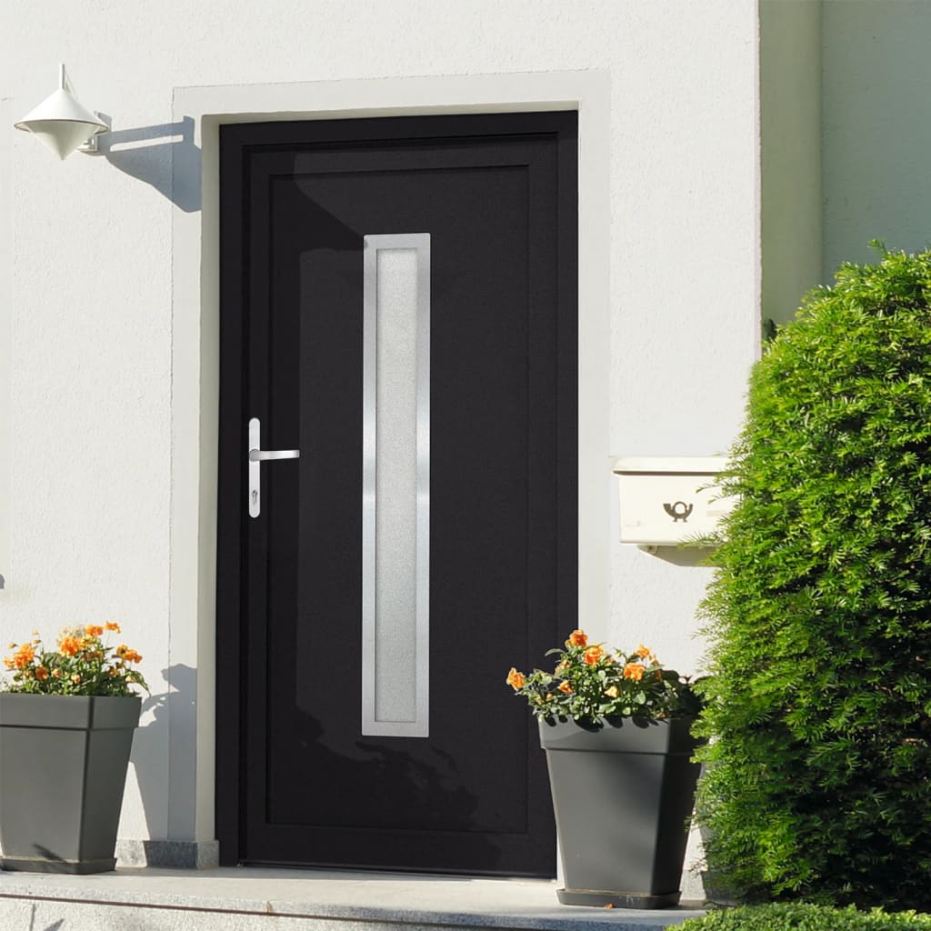Berkfield Front Door Anthracite 108x200 cm PVC