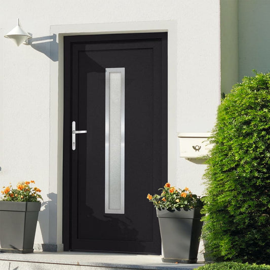Berkfield Front Door Anthracite 108x208 cm PVC