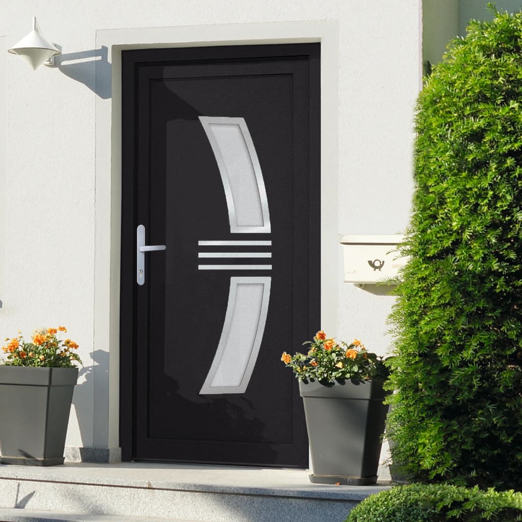 Berkfield Front Door Anthracite 108x200 cm PVC