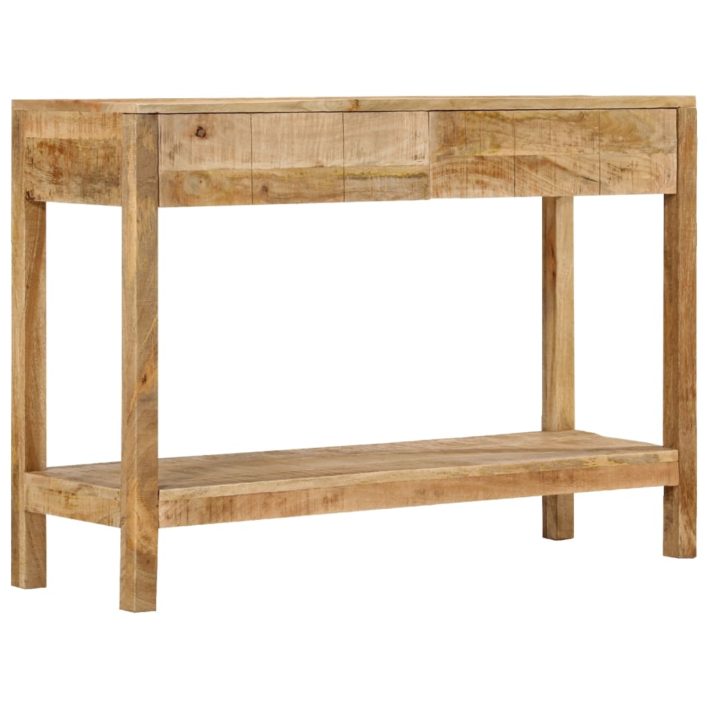 Berkfield Console Table with 2 Drawers 110x35x75 cm Solid Wood Mango