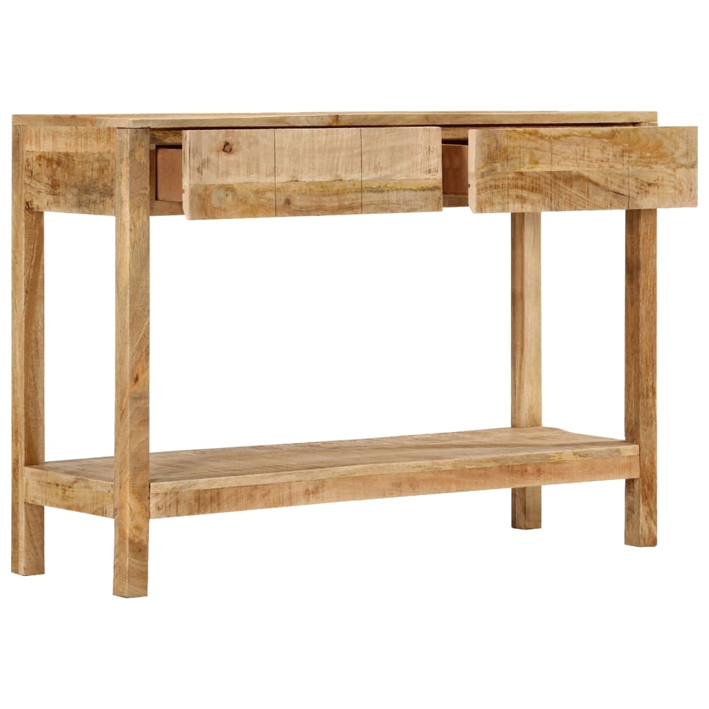 Berkfield Console Table with 2 Drawers 110x35x75 cm Solid Wood Mango