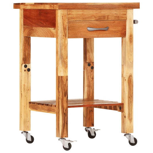 Berkfield Kitchen Trolley 55x55x89 cm Solid Wood Acacia